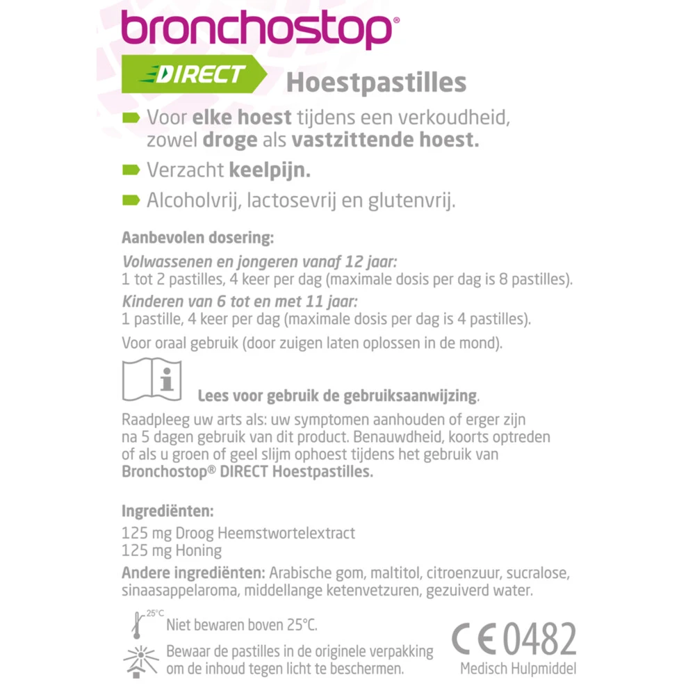 2x Bronchostop Hoestpastilles Direct Met Honing 2 2x Bronchostop Hoestpastilles Direct Met Honing - Afbeelding 2