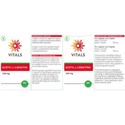 Vitals Acetyl-l-carnitine 500 Mg -Gezondheidsproducten Winkel 1023935 3