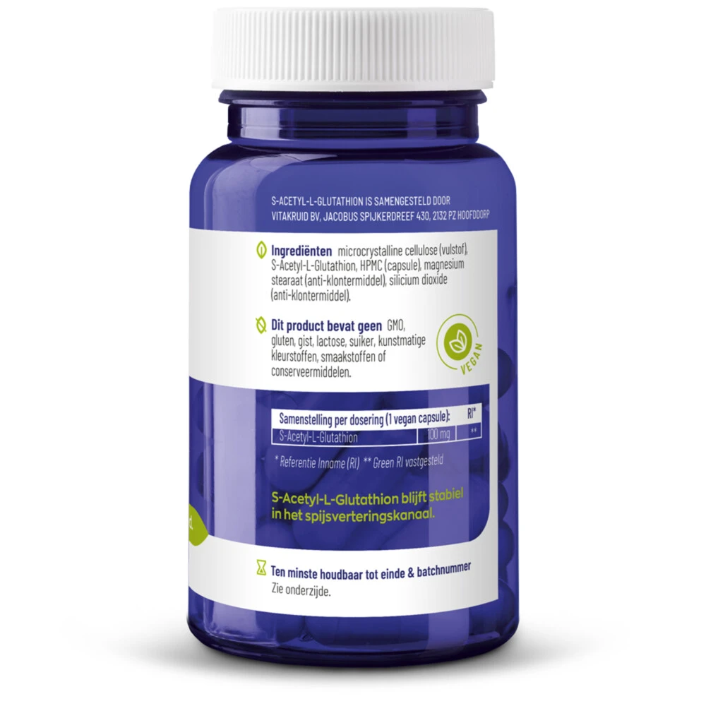 Vitakruid S-Acetyl-L-Glutathion 3 Vitakruid S-Acetyl-L-Glutathion - Afbeelding 3