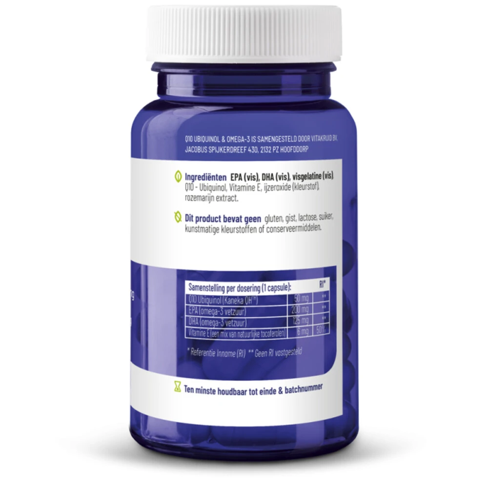 Vitakruid Q10 Ubiquinol & Omega3 3 Vitakruid Q10 Ubiquinol & Omega3 - Afbeelding 3