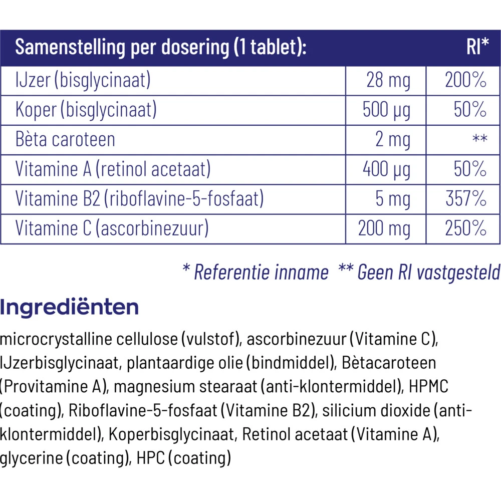 Vitakruid Ijzer Bisglycinaat 4 Vitakruid Ijzer Bisglycinaat - Afbeelding 4