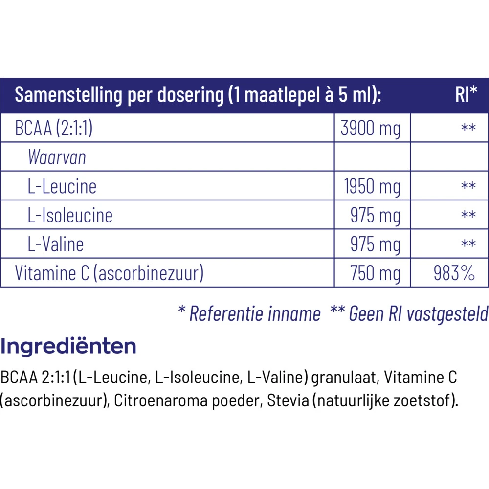Vitakruid BCAA Poeder 4 Vitakruid BCAA Poeder - Afbeelding 4