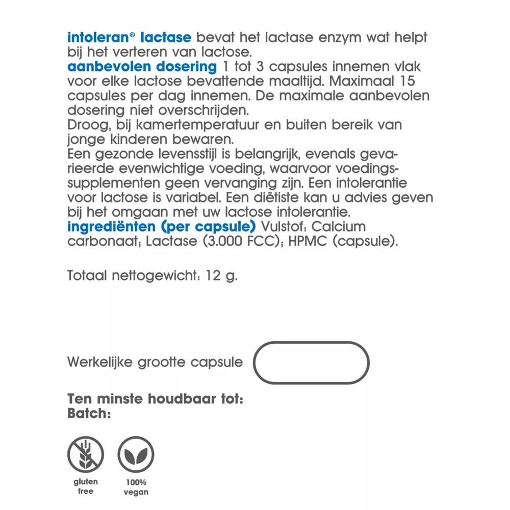 Intoleran Lactase 3000 3 Intoleran Lactase 3000 - Afbeelding 3