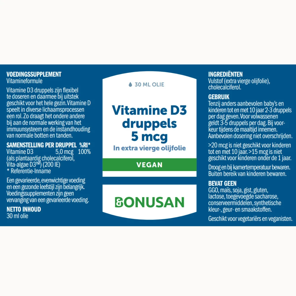 Bonusan Vitamine D3 5 Mcg 2 Bonusan Vitamine D3 5 Mcg - Afbeelding 2