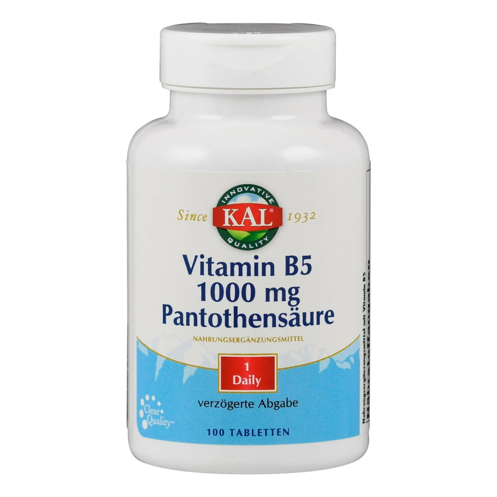 KAL Vitamine B5 1000MG Pantotheenzuur 1 KAL Vitamine B5 1000MG Pantotheenzuur