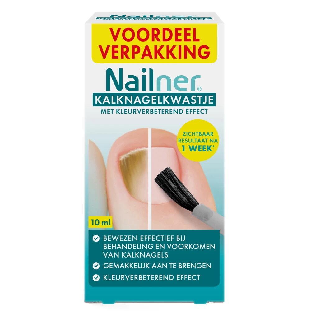 Nailner Kalknagelkwastje 2 In 1 1 Nailner Kalknagelkwastje 2 In 1