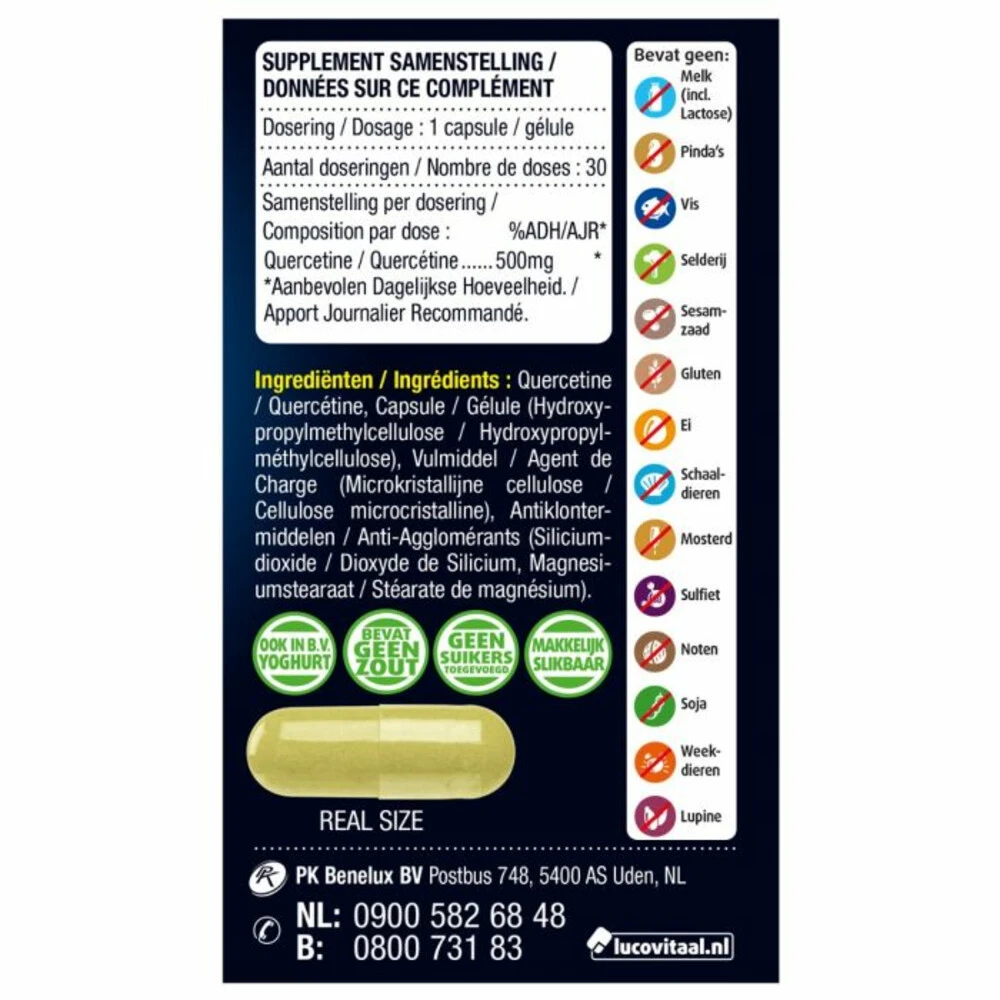 3x Lucovitaal Quercetine 500mg 2 3x Lucovitaal Quercetine 500mg - Afbeelding 2