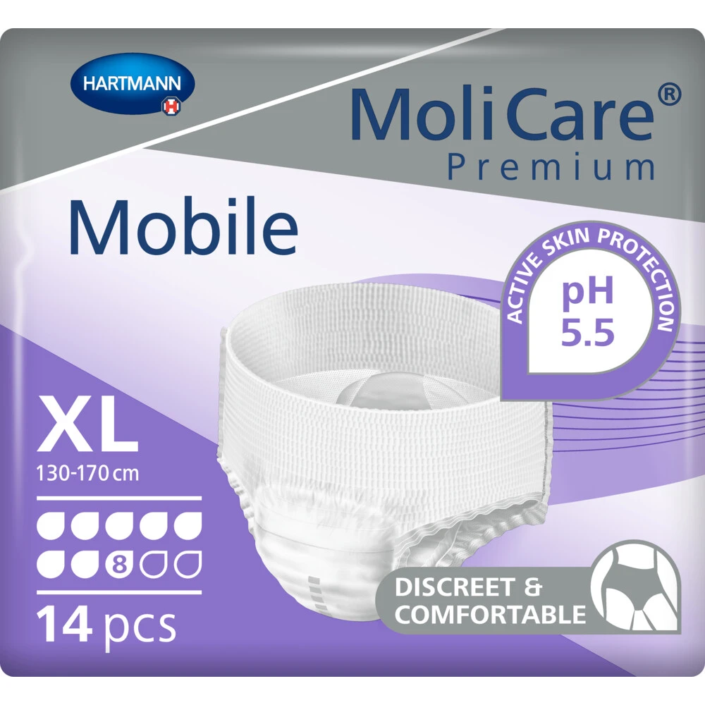 Molicare Premium Mobile 8 Druppels XL 2421 Ml Absorptie 1 Molicare Premium Mobile 8 Druppels XL 2421 Ml Absorptie