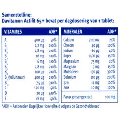 Davitamon Actifit 65+ -Gezondheidsproducten Winkel 756472 4
