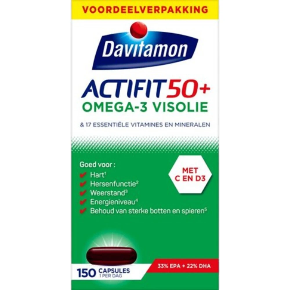 Davitamon Actifit 50+ Omega-3 Visolie 1 Davitamon Actifit 50+ Omega-3 Visolie