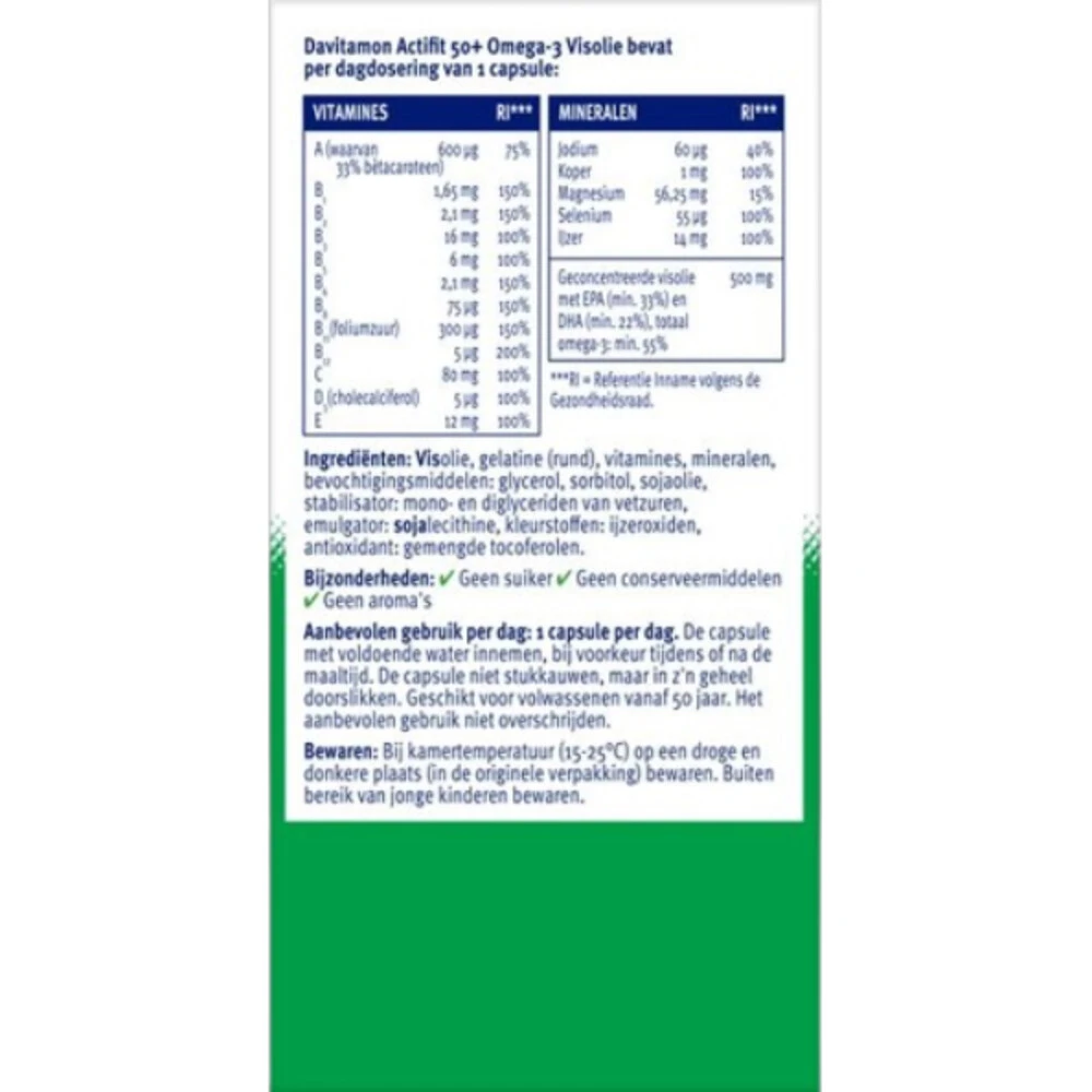 Davitamon Actifit 50+ Omega-3 Visolie 3 Davitamon Actifit 50+ Omega-3 Visolie - Afbeelding 3