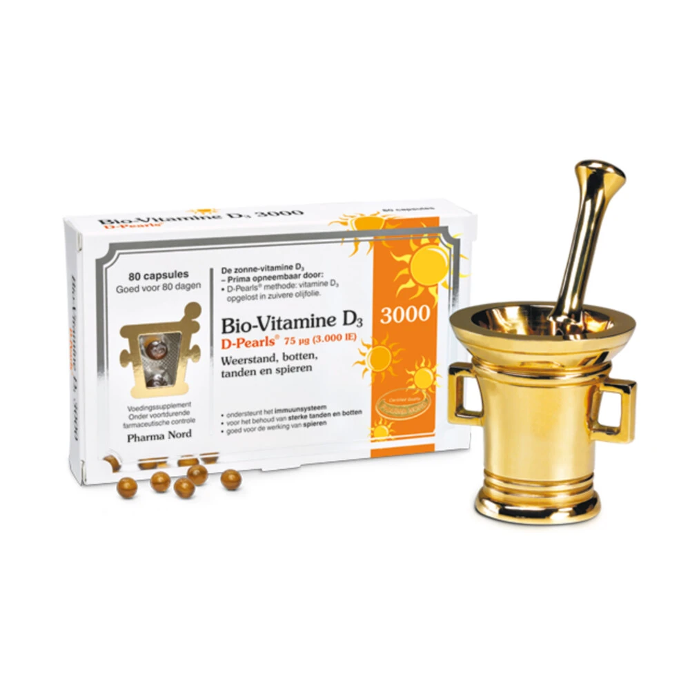 Pharma Nord Bio Vitamine D3 Pearls 75 µg 2 Pharma Nord Bio Vitamine D3 Pearls 75 µg - Afbeelding 2