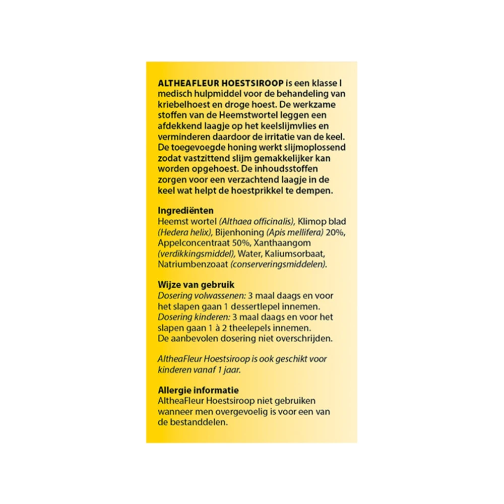 Bloem AltheaFleur Hoestsiroop 2 Bloem AltheaFleur Hoestsiroop - Afbeelding 2