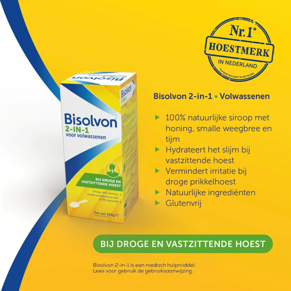 Bisolvon Hoestsiroop 2-in-1 Volwassenen 2 Bisolvon Hoestsiroop 2-in-1 Volwassenen - Afbeelding 2