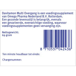 Davitamon Compleet Vrouw Overgang Multivitamine -Gezondheidsproducten Winkel 993926 4