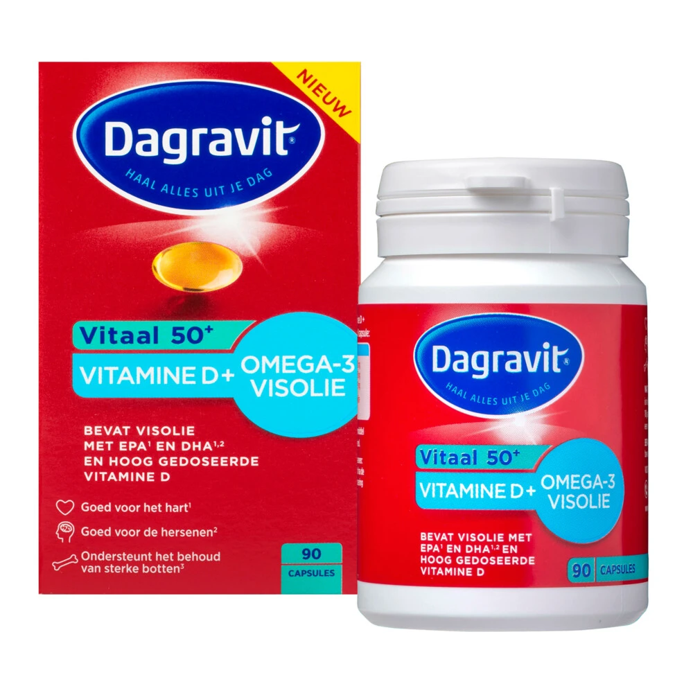 Dagravit Vitaal 50+ Vitamine D & Omega-3 Visolie 1 Dagravit Vitaal 50+ Vitamine D & Omega-3 Visolie